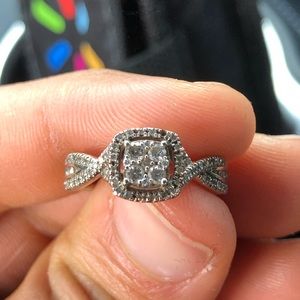 10k rose gold engagement ring 4 diamond s